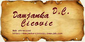 Damjanka Cicović vizit kartica